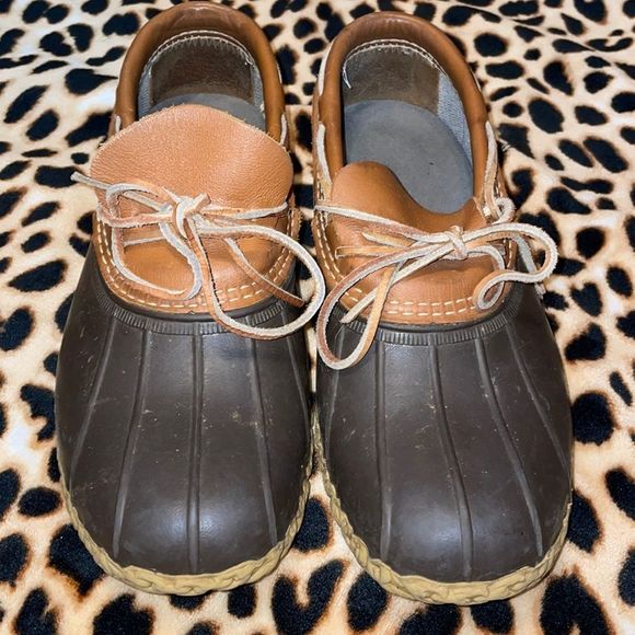 •LL BEAN•MEN'S BEAN MOC RUBBER WATERPROOF BOAT SHOE - Picture 3 of 10